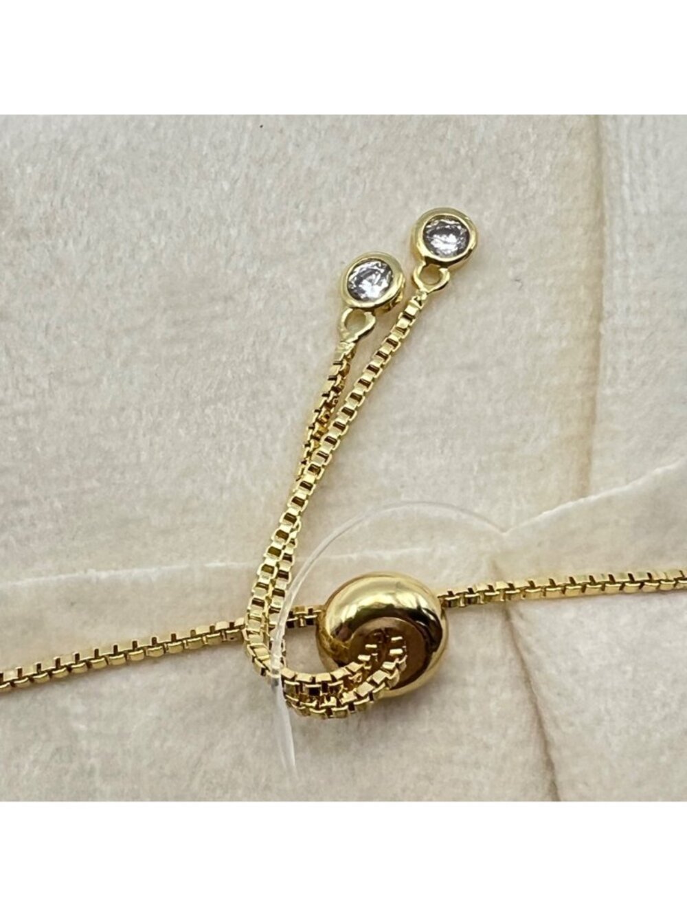 Set 2 Adjustable Gold-Tone Bracelets Black Clover Charms CZ Accents Eyecandy LA - Picture 8 of 9
